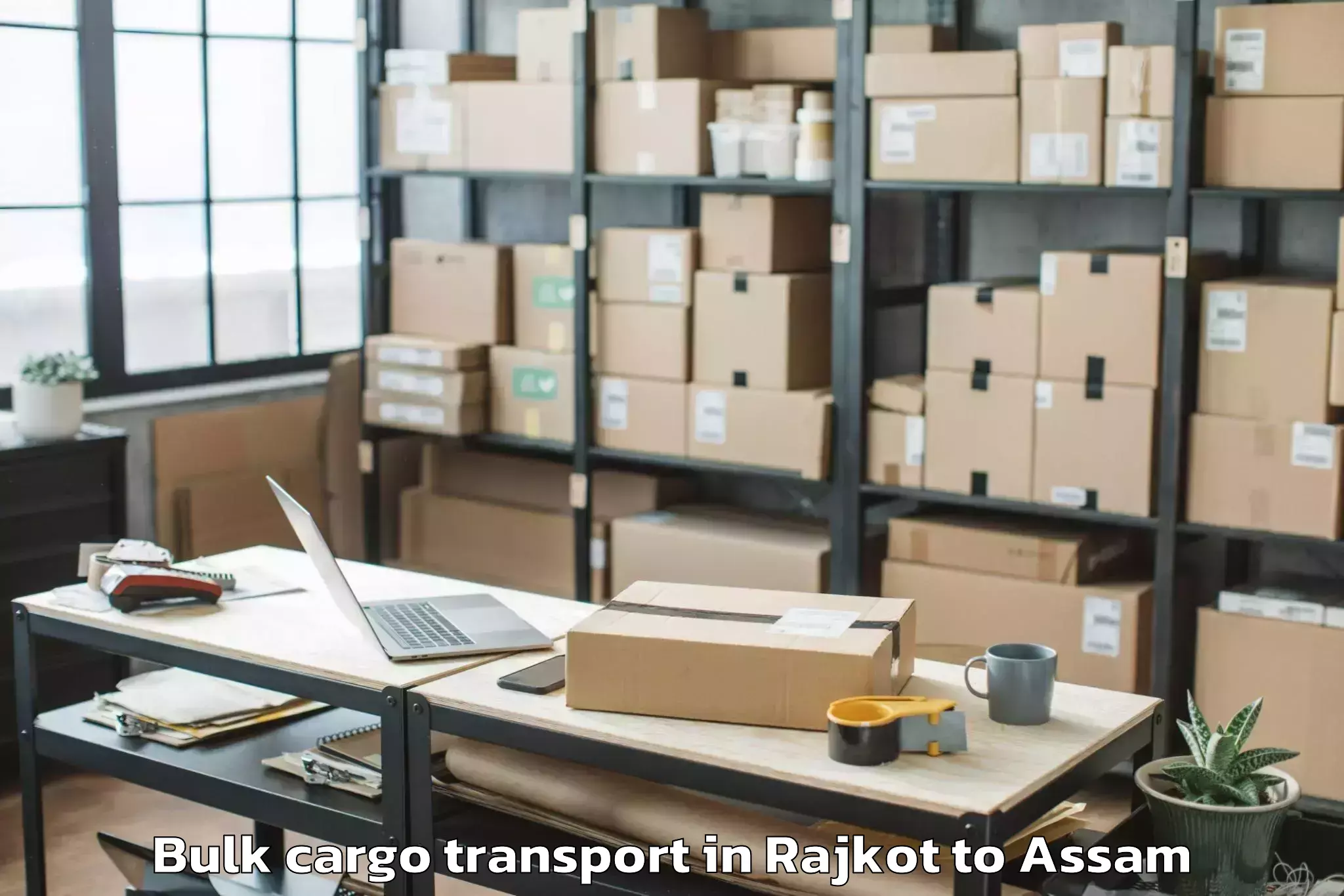 Book Rajkot to Bogribari Bulk Cargo Transport Online